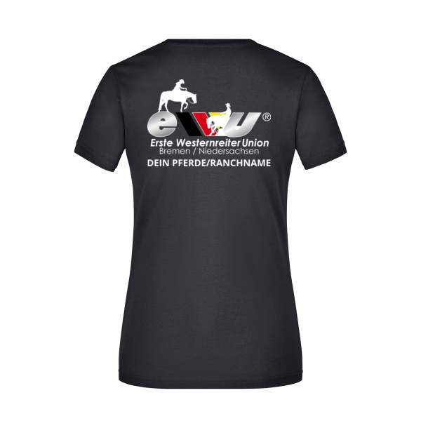 Rückendruck - Ladies' Slim Fit V-T Miniaturansicht